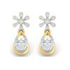 Floral Drop Lab Diamond Earring