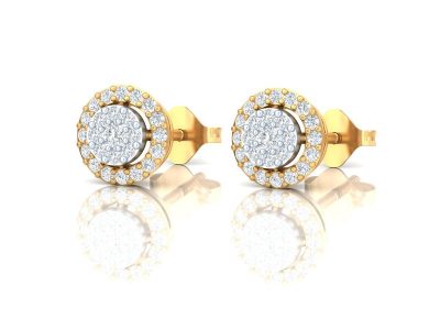 Circle Cluster Lab Diamond Earring