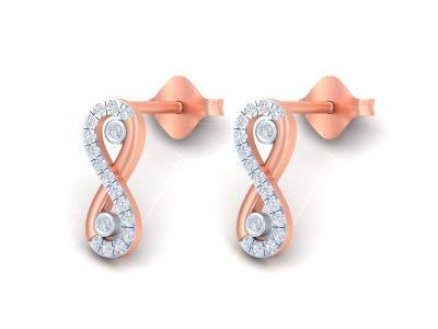 Infinity Twist Lab Diamond Earring