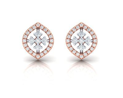 Leaf Design Lab Diamond Stud Earring