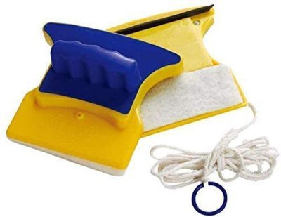 Window Cleaner Double-Side Glazed Two Sided Glass Cleaner Wiper with 2 Extra Cleaning Cotton Cleaner Squeegee Washing Equipment