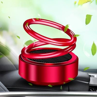 TLBS Solar Power Car Aroma Diffuser 360¬∞Double Ring Rotating Design, Car Fragrance Diffuser, Car Perfume Air Freshener