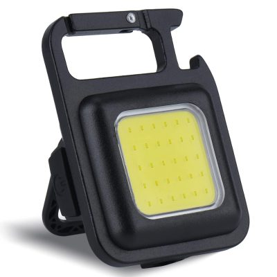 TLBS Keychain Mini Flashlight with 4 Light Modes,Ultralight Portable Pocket Light with Folding Bracket Bottle Opener and Magnet Base for Camping Walking