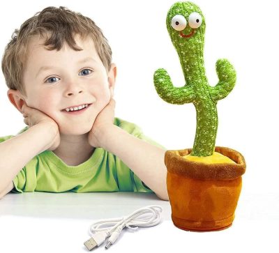 TLBS Dancing Cactus Toy for Babies Talking, Speaking, Recording | Repeat What You Say | Singing Electronic Pet for Toddlers | Swing and Sing Toy-Charger Cactus Toy Plant..