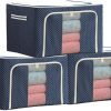 TLBS Storage Box for clothes, Cloth Storage box for wardrobe, cloth organisers storage box, saree boxes for storage Oxford Cloth material