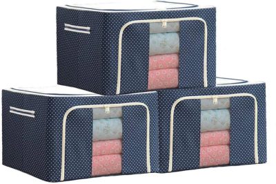 TLBS Storage Box for clothes, Cloth Storage box for wardrobe, cloth organisers storage box, saree boxes for storage Oxford Cloth material