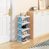 TLBS Shoe Rack, Layer Shoes Stand, Plastic Adjustable Shoe Rack, Folding, Easy Assembly and Stable in Structure