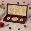 TLBS Maa Laxmi Ganesh Saraswati Photo Frame with Charan Paduka Religious Frame