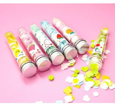 TLBS Soft Paper Soap Flower Design Tube Shape Bottle (Assorted/Random Colour)