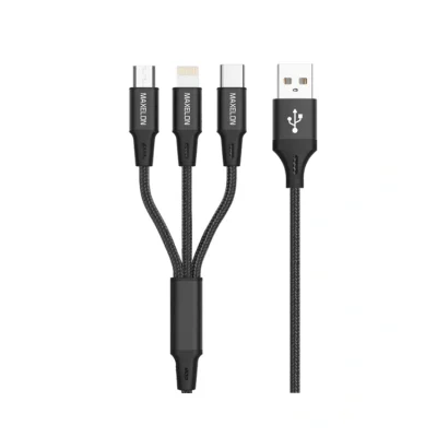 Maxelon Nova 3 in 1 Charging Cable Metal Pin
