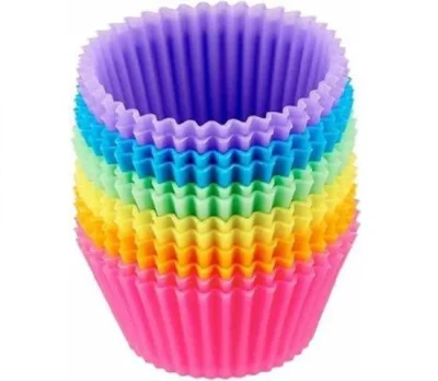 Silicon Cupcake Mould set of 12 Round Muffin Moulds