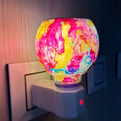 Skyline Marble Print Aroma Diffuser | Camphor Burner for Home & Office | Stylish Ceramic Fragrance Diffuser